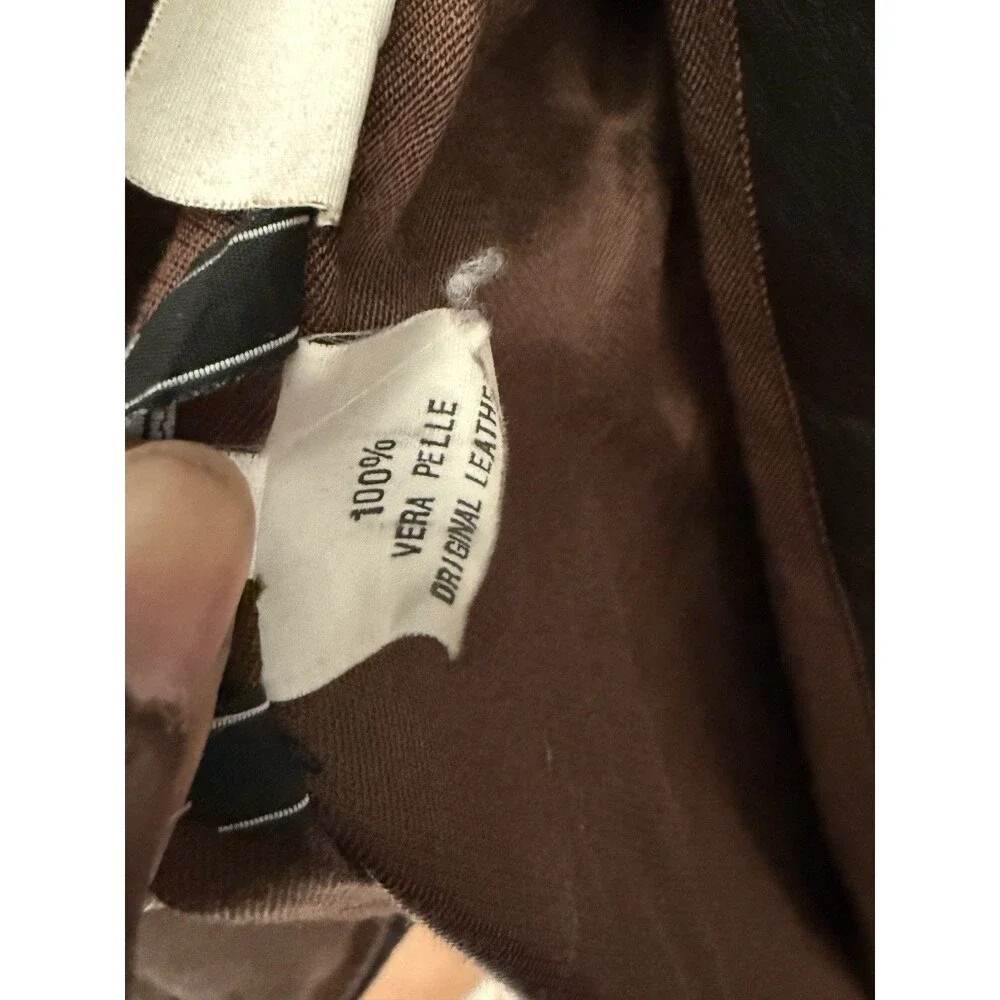 Vintage Howard Montgomery Vera Pelle Leather Car Coat Men's Size 50 Made Italy - Picture 4 of 6